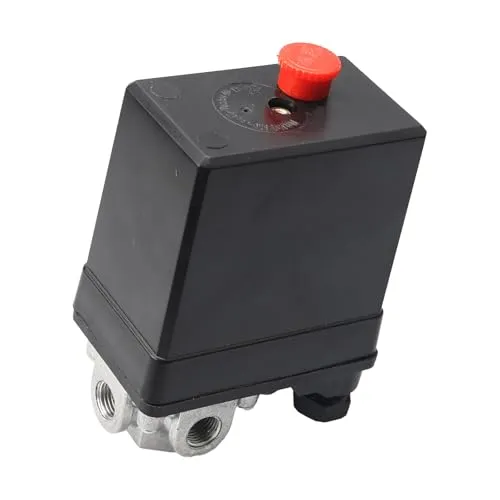 Druckschalter Kompressor Druckschalter Luftkompressor AC 380V Druckschalter-Steuerventil für Kompressoren zur schnellen Druckentlastung im System 0-1.5Bar/21.75 Psi (4-Loch)