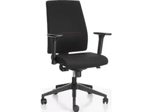 Schäfer Shop Select Bürostuhl T4, mit Armlehnen, Synchronmechanik, Muldensitz, Airpressure-Lordosenstütze, schwarz