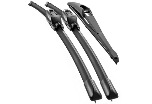 Trades Best Scheibenwischblätter für Dacia Sandero + Stepway - 03/2015-12/2020, vorne und hinten, (Komplett-Set), Scheibenwischer Front- und Heckscheibe