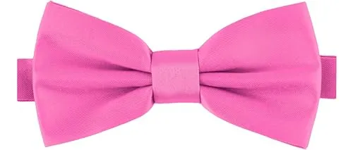 Ladeheid Herren Schmale Fliege mit einstellbarem Band für Anzug festlich M (12cm x 6cm, Pink10)