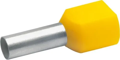 Klauke 875/14 Zwillings-Aderendhülse 2x6mm² isoliert gelb 100 Stück