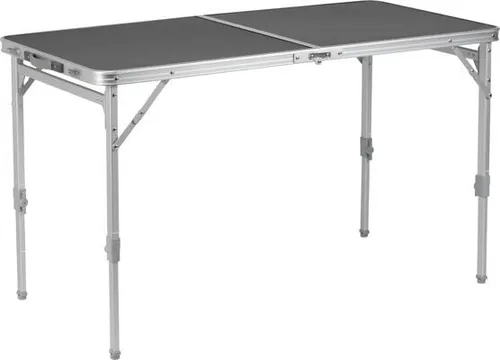 Brunner Flatpack 4 Campingtisch, 120x60 H70cm, grau - Camping-Möbel mit wetterfester Klapptischplatte und leichtem, höhenverstellbarem Gestell aus Aluminium. Ideal für unterwegs, kompakt und einfach zu verstauen.