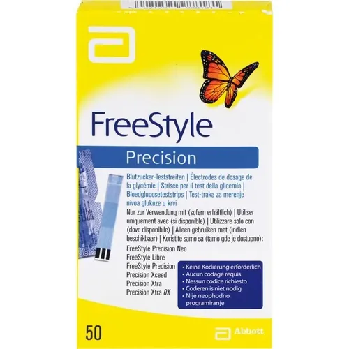FREESTYLE Precision Blutzucker Teststreifen von Abbott (50 Stück)