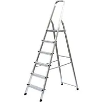 PROREGAL Haushaltsleiter Einseitig Begehbar 6 Stufen