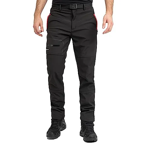Höhenhorn Trekmaster Herren Wanderhose Schwarz Gr. L - Wanderhose in Schwarz, wasserdicht mit 8.000 mm Wassersäule, atmungsaktiv und gefüttert mit Microfleece für Komfort bei kälteren Temperaturen.