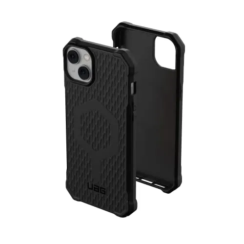 Urban Armor Gear Essential Armor Case kompatibel mit Apple iPhone 14 Plus Silikon-Hülle [Dünnes TPU Case, Wireless Charging/Magnetisches Laden kompatibel, Sturz- und stoßfest] schwarz