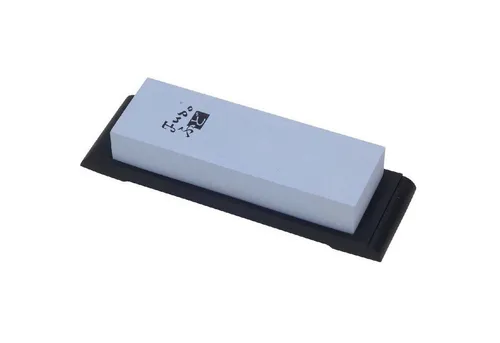 FUDO Wasserstein Schärfstein 1000er Körnung - Küchenmesser Schärfstein mit Schleifsockel für präzises Schärfen von Messern und Werkzeugen, ideal für Hobbyköche und Profis.