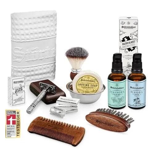 Störtebekker® Premium Rasierhobel All-in-one Set - Komplettes Set für die perfekte Rasur - Erlebe die hochwertige Rasur mit dem Störtebekker Rasierhobel-Set. Inklusive Rasiervorbereitung und Bartpflege für ein makelloses Ergebnis. Ideal als Geschenk für den stilbewussten Mann.