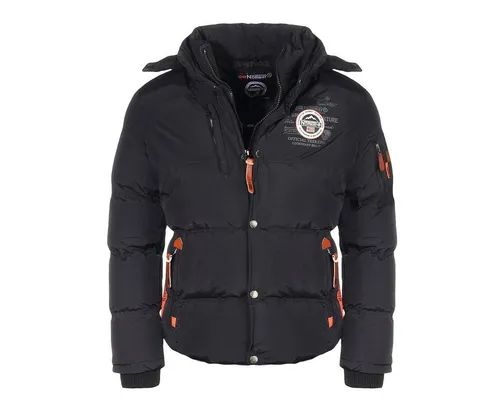 Geographical Norway Winterjacke Herren Steppjacke mit abnehmbarer Kapuze, mit Stehkragen, in Unifarben