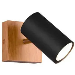 Trio Leuchten Strahler Marley, Schwarz, Holz, Metall, 9x16x12 cm, Lampen & Leuchten, Innenbeleuchtung, Spots & Strahler, Deckenspots