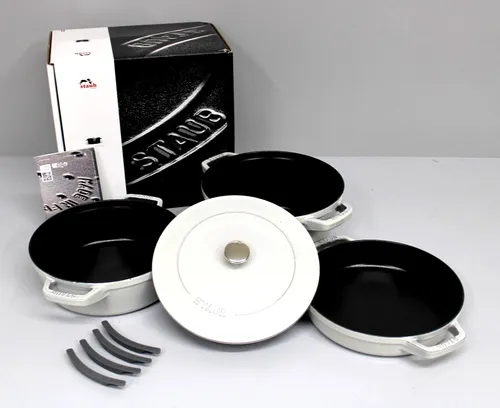 STAUB Kochtopf-Set La Cocotte - 3-teilig, hochwertiges Gusseisen mit Randschützern und für alle Herdarten geeignet