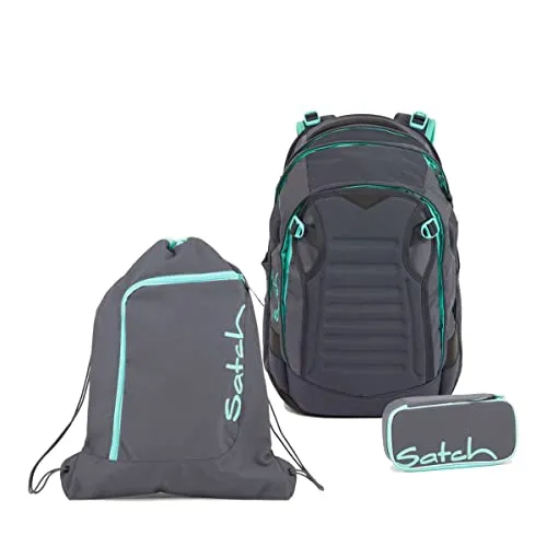 Satch Match Schulrucksack Set 3tlg. Mint Phantom von satch