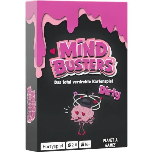Planet A Mind Busters Dirty | Lustiges Kartenspiel & Partyspiel für Erwachsene | Begriffe erraten, Geräusche und Pantomime erkennen und richtig zuordnen | Für etwas andere Spieleabende mit Freunden