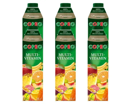 Copeo Saft, COPEO Multivitaminsaft enthält Früchte und Vitamine 1000ml 6er Pack