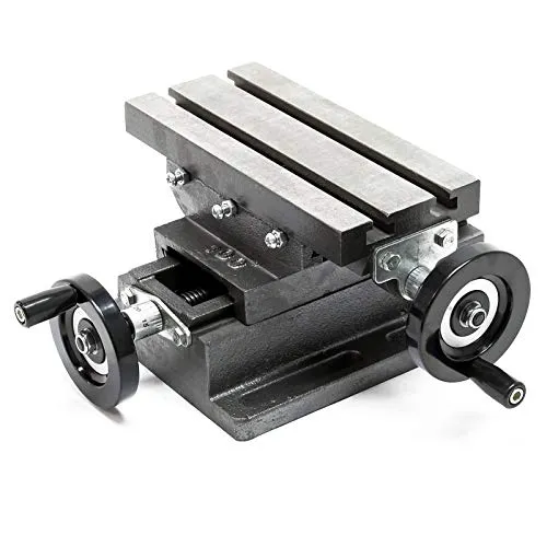 Wiltec Kreuztisch 220x100 mm - Handwerkzeuge – Robuster Gusseisen-Kreuztisch mit 120 mm X-Achse und 90 mm Y-Achse, ideal für präzise Bohr- und Fräsarbeiten in Hobby und Werkstatt.