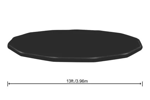 Bestway Flowclear PVC-Abdeckplane - 401 cm, ideal für runde Aufstellpools mit Drainagelöchern gegen Wasseransammlungen