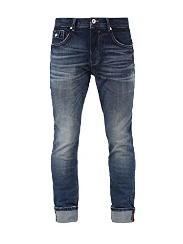 M.O.D. Herren Jeans Ricardo Regular Fit - Atlas Blue - Stylische Regular Fit Jeans im 5-Pocket-Style, gefertigt aus 98% Baumwolle für hohen Tragekomfort, ideal für jeden Anlass.
