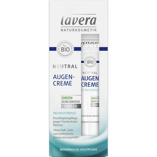 LAVERA Neutral Augencreme 15 ml - Augenpflege für empfindliche Haut, spendet intensive Feuchtigkeit und beruhigt die Augenpartie mit Bio-Zutaten.