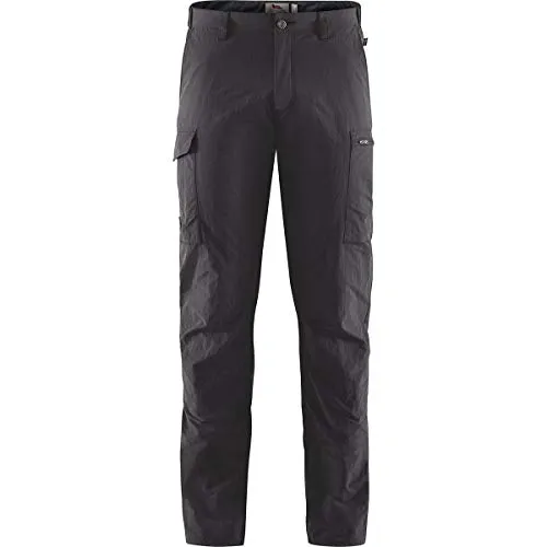 Fjallraven Herren Travellers Mt Trousers M - Sportliche Wanderhose in Dunkelgrau, Größe 52 EU - Wanderhosen aus bequemem, schnelltrocknendem Material mit großzügigen Beintaschen, ideal für Outdoor-Abenteuer.