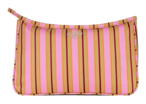 Oilily Colle Kosmetiktasche Amber Gold Rosa Khaki - Stylische Kosmetiktasche in Amber Gold, ideal für die Aufbewahrung Ihrer Schönheitsprodukte. Hergestellt aus langlebigem 100% Polyester, vereint sie Funktionalität und Design in einem kompakten Format.