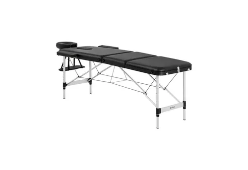 physa BORDEAUX BLACK Massageliege klappbar schwarz - Massageliege, mobil und stabil, belastbar bis 180 kg, mit pflegeleichten PVC-Polsterbezügen und 40 mm dickem Komfortpolster für erstklassigen Liegekomfort.