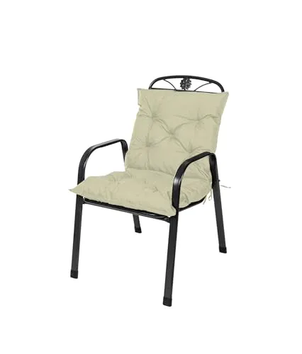TexDeko Polsterauflage Garden - Beige Niedriglehner Sitzkissen 100x50cm - Auflagen & Polster, wasser- und schmutzabweisend für optimalen Komfort im Garten oder auf der Terrasse.