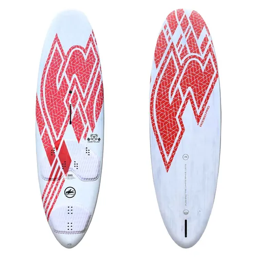 F2 Windsurfboard Rodeo Pro 88 l Weiss/Rot 2024/25 - Unisex Windsurfboard mit 88 l Volumen, ideal für sportliche Abenteuer. Perfekt für Windsurfen, bietet Stabilität und Kontrolle bei jedem Wetter.