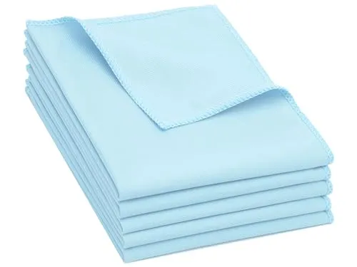 ZOLLNER 5er Set Microfaser Poliertücher, Fenstertücher, 35x40 cm, blau