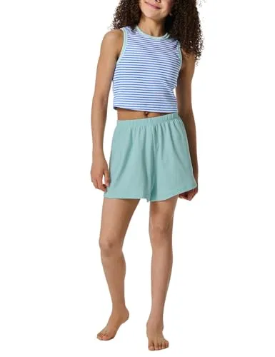 Schiesser Mädchen Schlafanzug kurz Pyjamaset Aquarium_182637, 164 - Schlafanzüge für Mädchen, bequemer kurzer Mädchenschlafanzug aus 100% Baumwolle in weicher Single-Jersey-Qualität für angenehme Nächte.