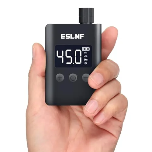 NXPGKEA Mini Bicycle Pump, Electric Pump with Digital LCD Pressure Gauge, Ultra Small 120 PSI Air Pump,Type-C Rechargeable Battery,for Bicycles Motorcycles Balls