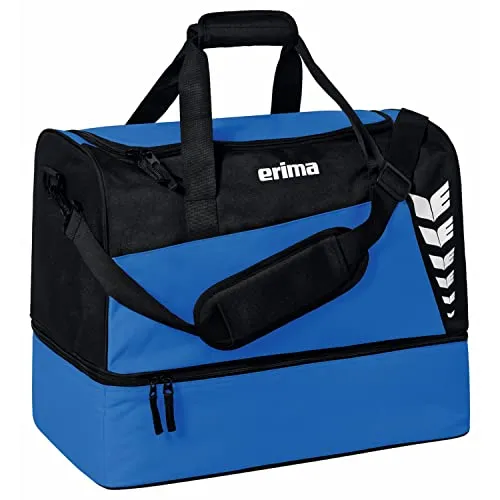 Erima Six Wings Sporttasche mit Bodenfach S - Sonstige Sporttaschen mit praktischem Bodenfach für nasse Kleidung und Fußballschuhe. Robustes Design und verstellbare Schultergurte für optimalen Komfort.