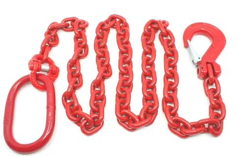 Forstkette rund 10 mm | 2 m Länge mit Aufhängeglied und Schlupfhaken mit Falle