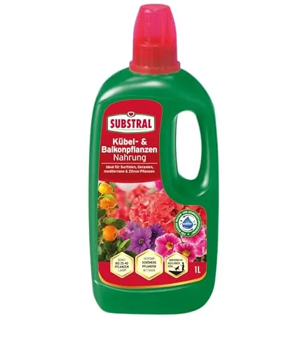 Substral Flüssigdünger für Balkon- & Kübelpflanzen, 1 Liter in grün von Substral