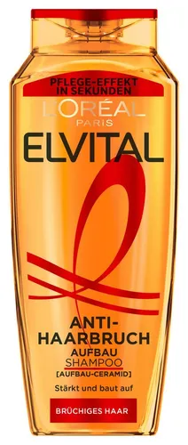 L'ORÉAL PARIS Elvital Anti-Haarbruch Shampoo 6-tlg. - Shampoo für jeden Haartyp, stärkt brüchiges Haar mit Aufbau-Ceramid für geschmeidigen Glanz und gesunde Haarstruktur.