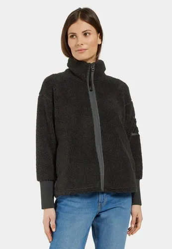 Didriksons Alexa WNS Full Zip 3 Fleecejacke in Schwarz - Funktionsjacke für Damen mit 4-Wege-Stretch für optimale Bewegungsfreiheit und Komfort bei Outdoor-Aktivitäten. Ideal für kühle Tage dank elastischer Ärmelabschlüsse und praktischen Seitentaschen.