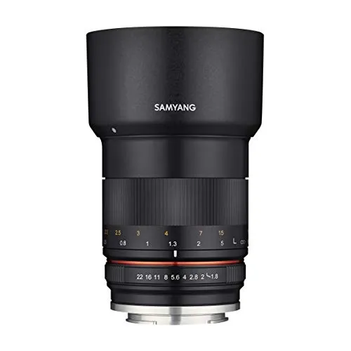 Samyang MF 85mm F1.8 ED UMC CS Sony E – Hochwertiges manuelles Portraitobjektiv - Objektiv für Sony E-Mount Kameras mit 85 mm Festbrennweite und Lichtstärke F1.8, ideal für beeindruckende Portraits und kreative Aufnahmen.