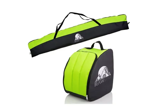 Rawstyle Skitasche Set 160cm - Wasserdicht und Praktisch - Skitaschen Set aus starkem, wasserdichtem Cordura-Gewebe mit stabilen Reißverschlüssen. Ideal für Wintersportler, erhältlich in 160cm, 180cm und 190cm.