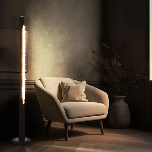 Elegante Stehleuchte mit Kristallen von ETC Shop