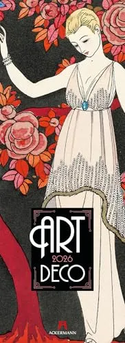 Art Deco Poster-Kalender 2026 | Stilvoller Kunst-Kalender im Hochformat - Malerei - Hochwertiger Kunst-Kalender (24x66 cm) mit exklusiven Illustrationen von Georg Barbier, perfekt für Kunstliebhaber und stilvolle Wohnräume.