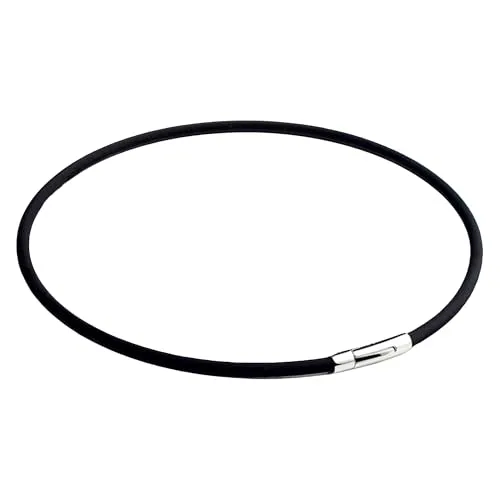 Lola & Gala Lederkette für Damen und Herren | Echtes Glattleder | Lederband mit Verschluss aus Edelstahl, Einfache und Sichere Befestigung aus Edelstahl | Schwarze Kordel von 3 mm für Anhänger…