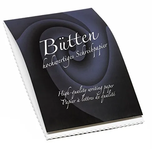 Rössler Papier 20201930 - Bütten - Briefblock, 50 Blatt DIN A4, weiß