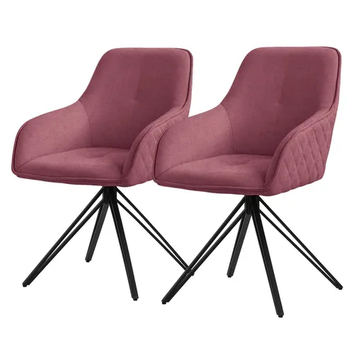 ML-DESIGN Esszimmerstuhl 360° drehbar, Altrosa in pink von ML DESIGN modern liv