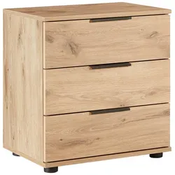 Nachtkästchen Easy Plus Black A in Eichefarben