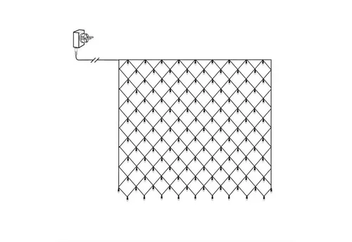 LED Lichternetz - GOLDEN LED Serie - 200 ultra warmweiße LED - Weihnachtsbeleuchtung - 3x3m wetterfestes Lichternetz mit 200 ultra warmweißen LEDs für stimmungsvolle Dekoration im Freien, ideal für Fassaden, Balkone und Gärten.