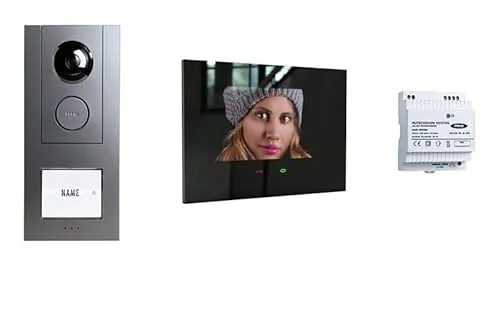 m-e Video Türsprechanlage – WLAN & App-Anbindung mit 7 Zoll Touchscreen - Moderne Gegensprechanlage mit Kamera und Nachtsicht – Steuern Sie Ihre Türkommunikation bequem über die VISTASMART-App für iOS & Android, ideal für Einfamilienhäuser.