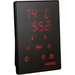 Harvia Xenio CX170 Saunasteuerung - Sauna-Zubehör mit Touchscreen für einfache Bedienung, geeignet für Heizleistungen von 2,3 bis 17 kW, hochwertiges Aluminium-Gehäuse in elegantem Schwarz.