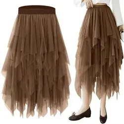 Tüllrock Damen Karneval Kostüm Vintage Kleid Braun von LuxusKollektion