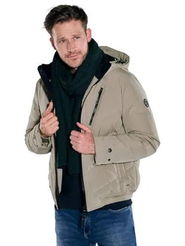 engbers Herren Herren Steppjacke mit Abnehmbarer Kapuze, Braunbeige, 37410, Braunbeige in Größe 52