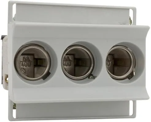 Mersen 01731.272000 Sicherungssockel D02 NEOZED, 3-polig, mit Berührungsschutz, Schellen (E222874)