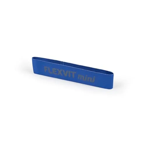 FLEXVIT Mini Power (Blau) - Sehr Starkes Widerstandsband für Krafttraining, Muskelaufbau und anspruchsvolle Übungen, ideal für Fortgeschrittene und Profis
